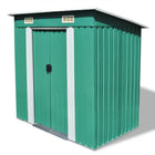 Tuinschuur metaal 190x124x181 cm groen