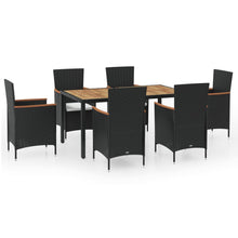 7-delige Tuinset met kussens poly rattan