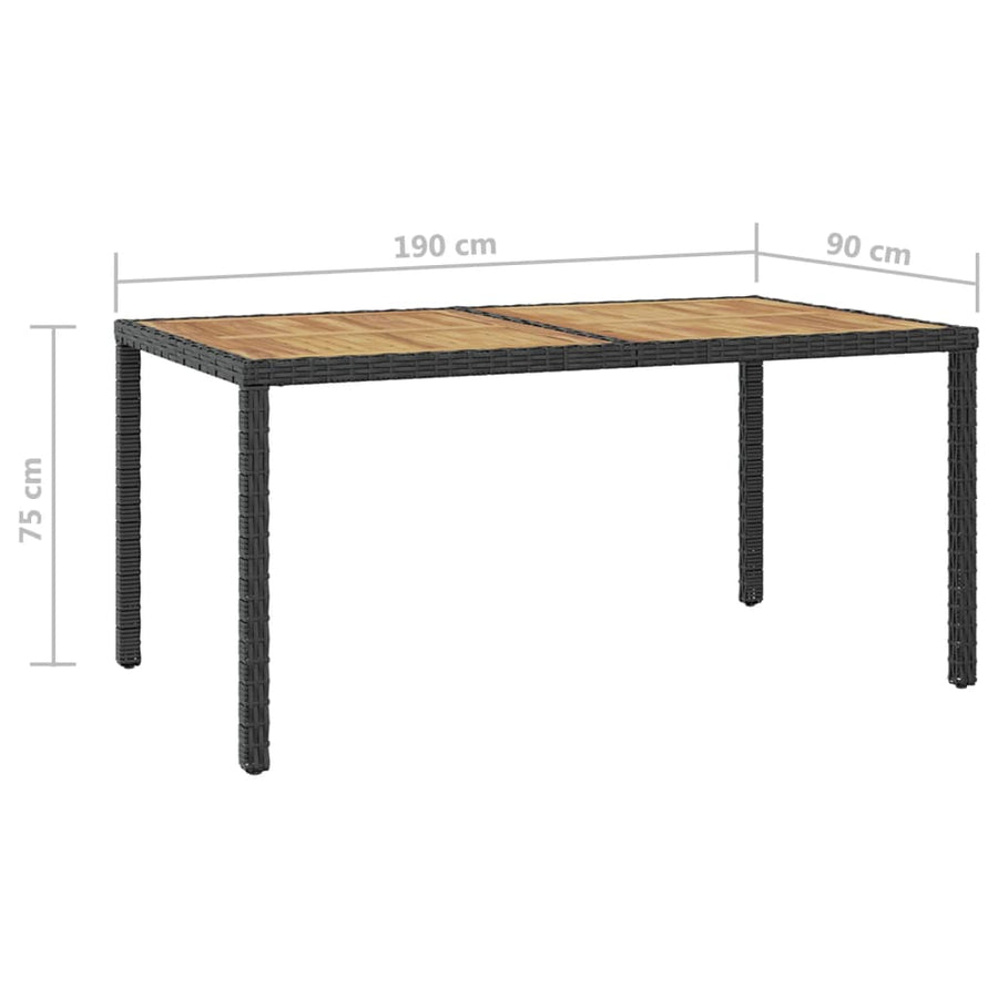 7-delige Tuinset met kussens poly rattan