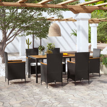 7-delige Tuinset met kussens poly rattan