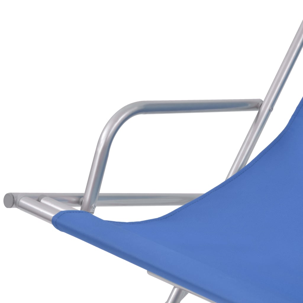 Terrasstoelen Verstelbaar Staal Blauw
