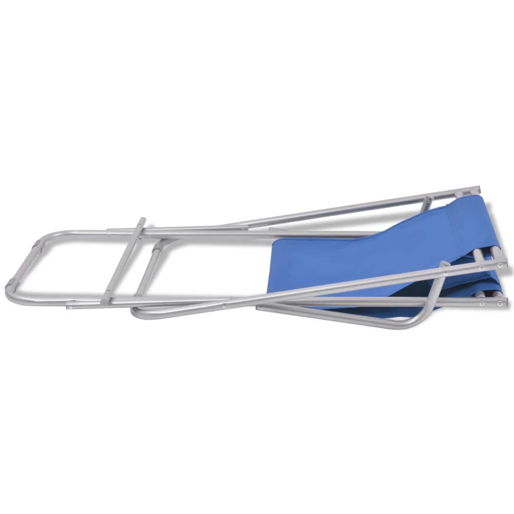 Terrasstoelen Verstelbaar Staal Blauw