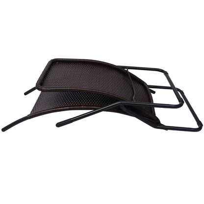 Inklapbaar Ligbed Poly Rattan Bruin