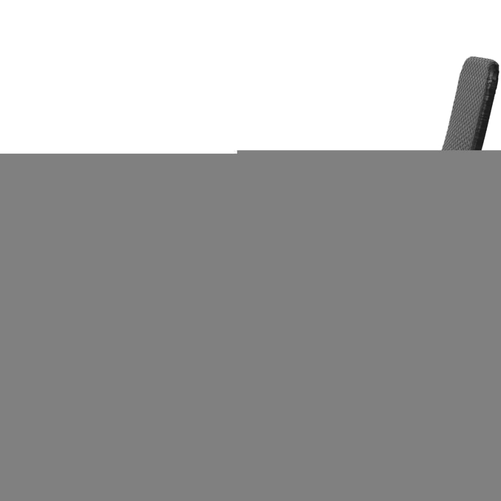 Inklapbaar Ligbed Poly Rattan Zwart
