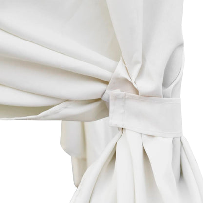 Loungebed Met Gordijnen Poly Rattan Bruin