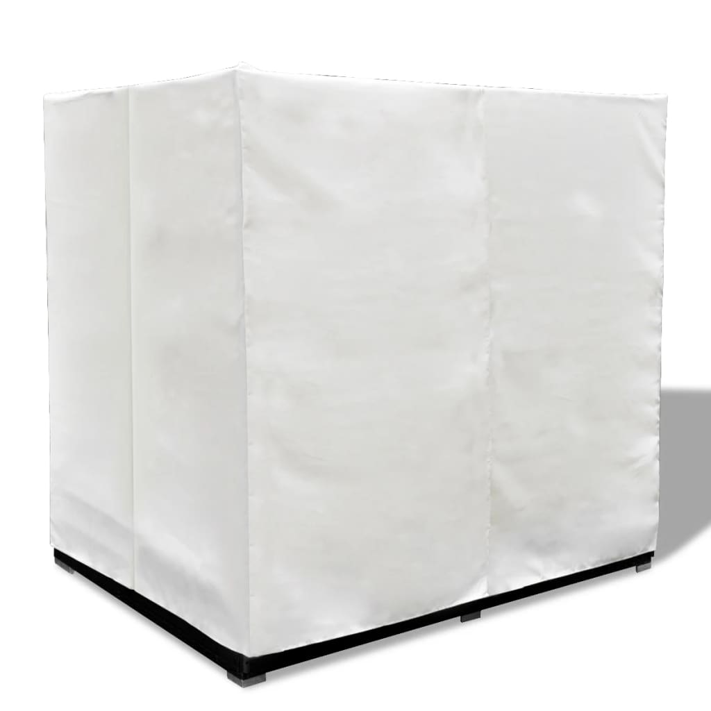 Loungebed Met Gordijnen Poly Rattan Zwart