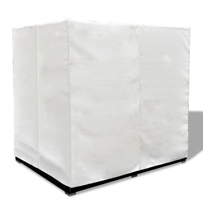 Loungebed Met Gordijnen Poly Rattan Zwart