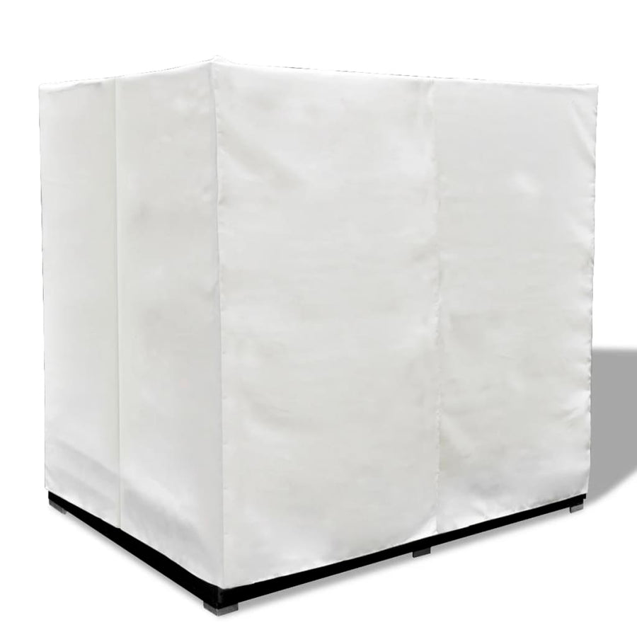 Loungebed Met Gordijnen Poly Rattan Zwart