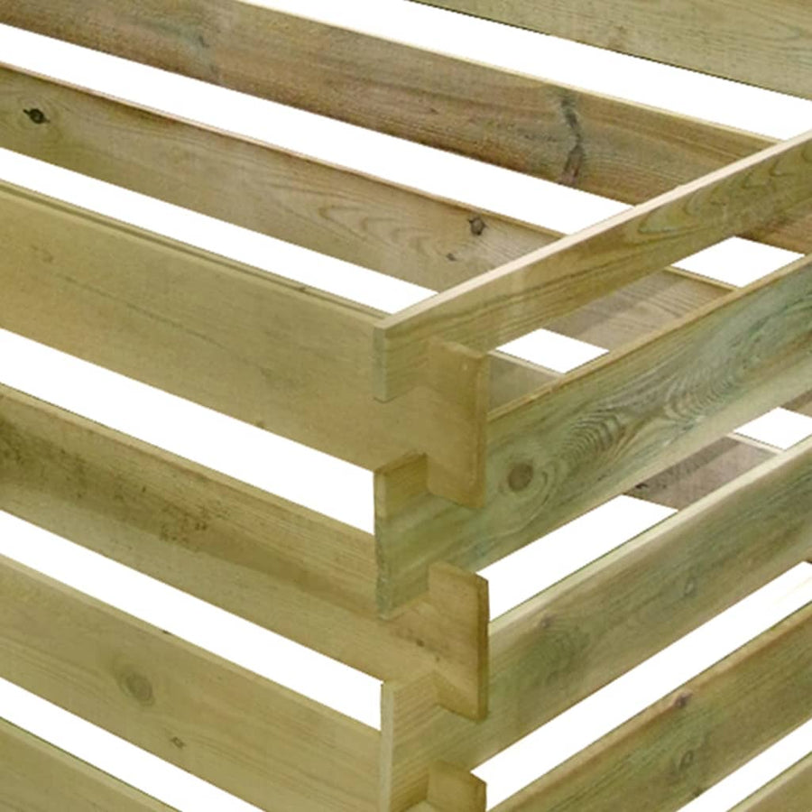 Compostbak Met Latten Geïmpregneerd Grenenhout 180 x 90 x 90 cm