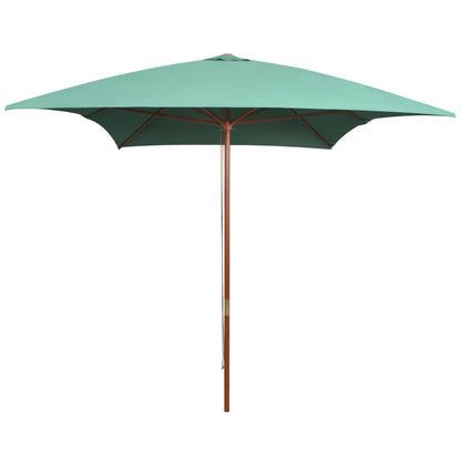 Parasol Met Houten Paal 200X300 Cm Bordeauxrood