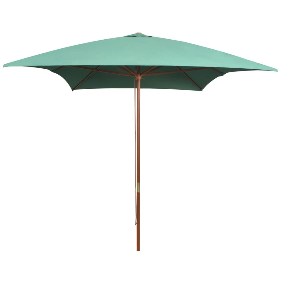 Parasol Met Houten Paal 200X300 Cm Bordeauxrood