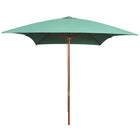 Wooden Pole Parasol 200x300 cm Green
