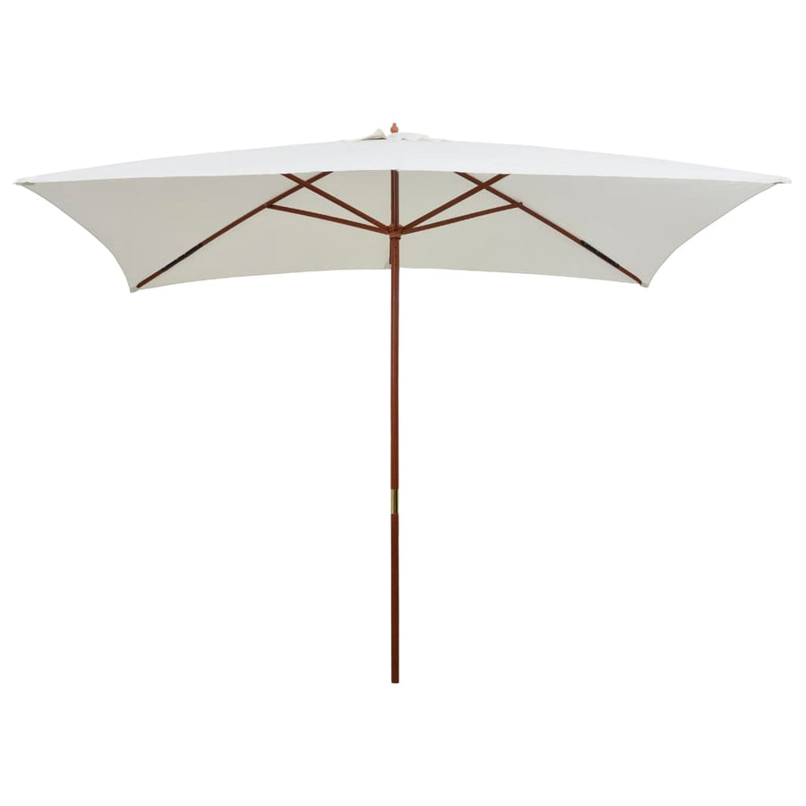 Parasol Met Houten Paal 200X300 Cm Bordeauxrood