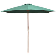 Parasol 270X270 Cm Houten Paal Groen