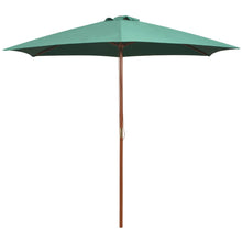 Parasol 270X270 Cm Houten Paal Groen