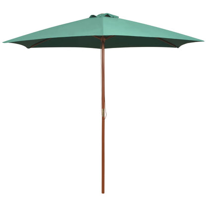 Parasol 270X270 Cm Houten Paal Groen