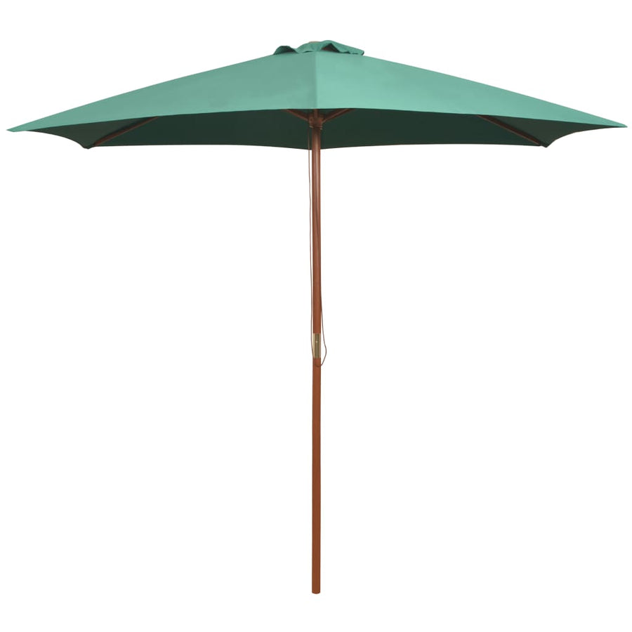 Parasol 270X270 Cm Houten Paal Groen