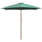 Parasol 270X270 Cm Houten Paal Groen