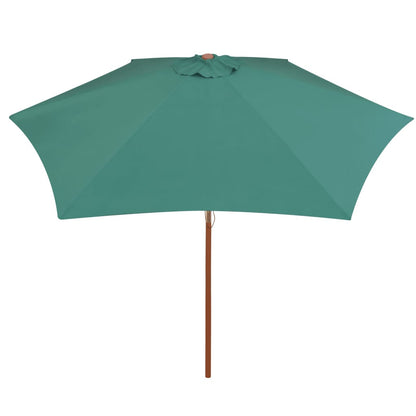 Parasol 270X270 Cm Houten Paal Groen