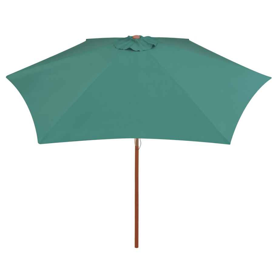 Parasol 270X270 Cm Houten Paal Groen