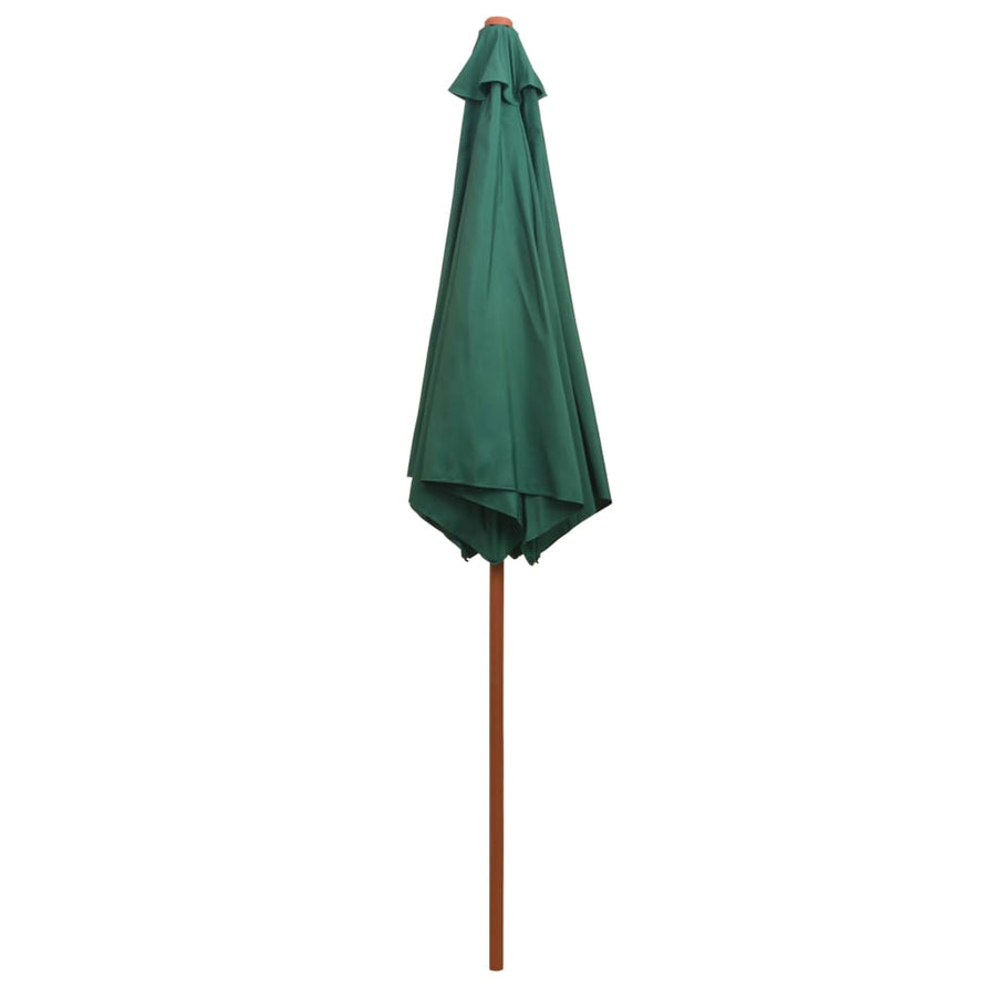 Parasol 270X270 Cm Houten Paal Groen