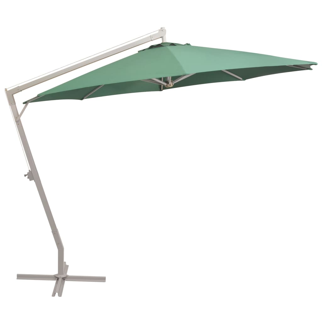 Zweefparasol met aluminium paal 350 cm groen