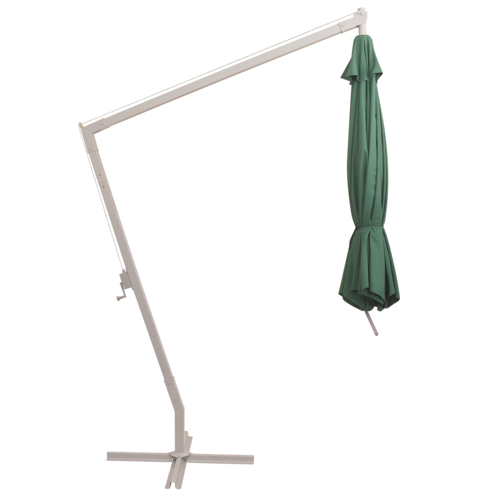 Zweefparasol met aluminium paal 350 cm groen