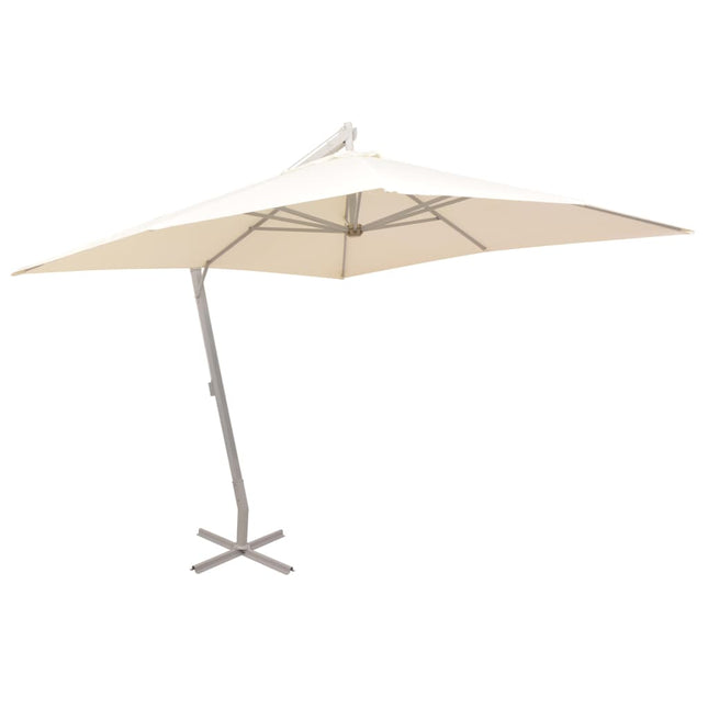 Zweefparasol Met Aluminium Paal 300X300 Cm Zandkleurig Beige