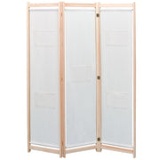 Kamerscherm 3 panelen 120x170x4 cm stof crème