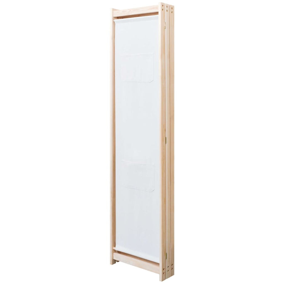 Kamerscherm Met Panelen 120X170X4 Cm Stof 3 Crème