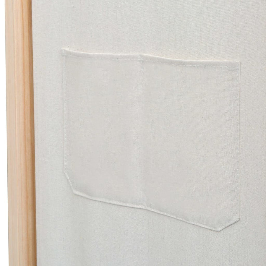 Kamerscherm Met Panelen 120X170X4 Cm Stof 3 Crème