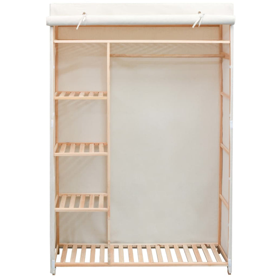 Kledingkast Stof En Grenenhout 0X40X70 Cm Wit