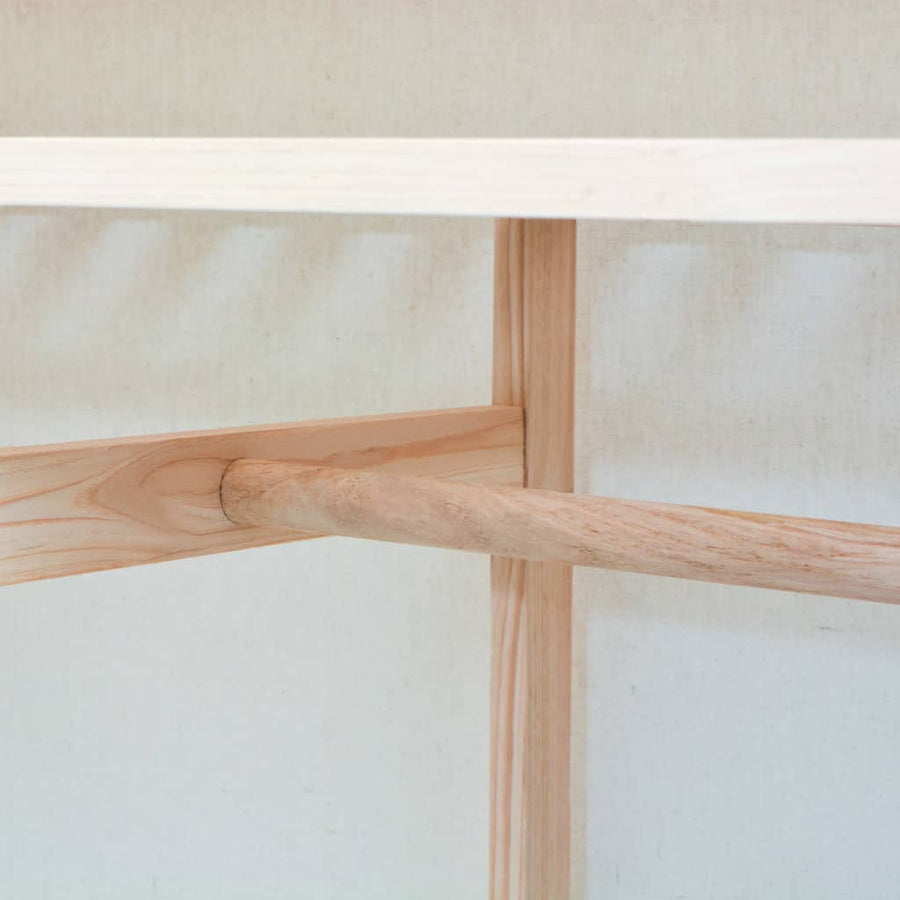 Kledingkast Stof En Grenenhout 0X40X70 Cm Wit