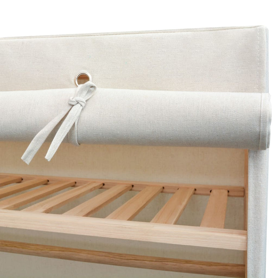Kledingkast Stof En Grenenhout 0X40X70 Cm Wit