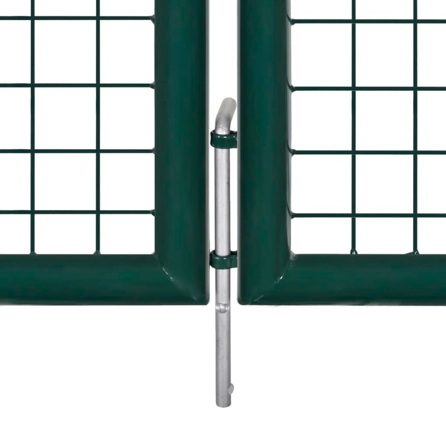 Poort 306x175 cm staal groen
