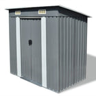 Garden shed metal grey