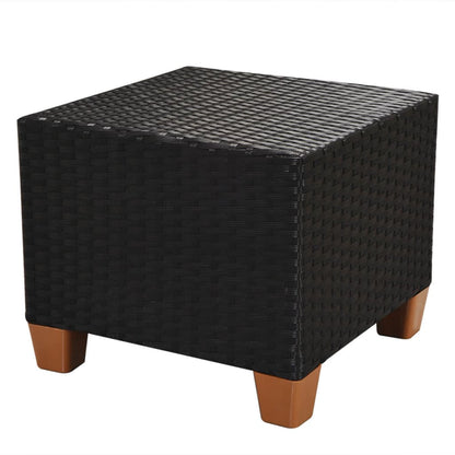7-Delige Loungeset Met Kussens Poly Rattan Zwart