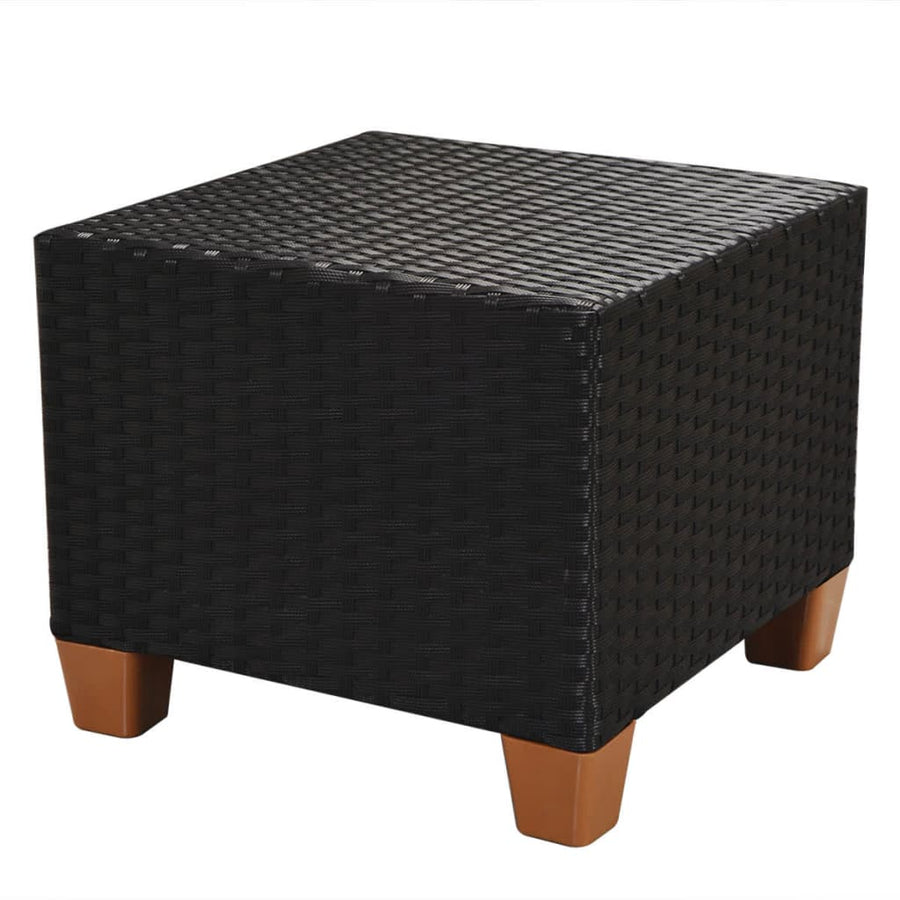 7-Delige Loungeset Met Kussens Poly Rattan Zwart