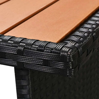 5-Delige Loungeset Met Kussens Poly Rattan Zwart