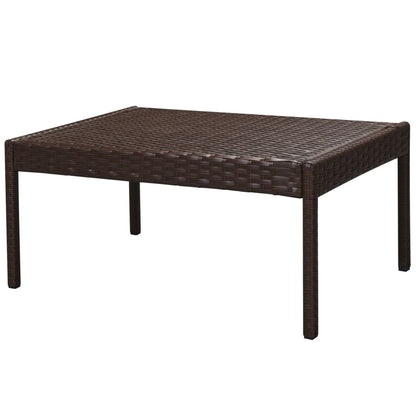 6-Delige Loungeset Met Kussens Poly Rattan Bruin