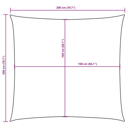 Zonnescherm Vierkant 2X2 M Oxford Stof Beige Wit