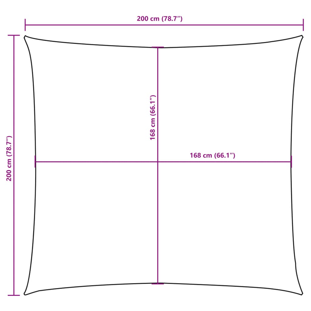 Zonnescherm Vierkant Oxford Stof Kleurig Antraciet 2 x 2 m