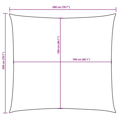 Zonnescherm Vierkant Oxford Stof Kleurig Antraciet 2 x 2 m