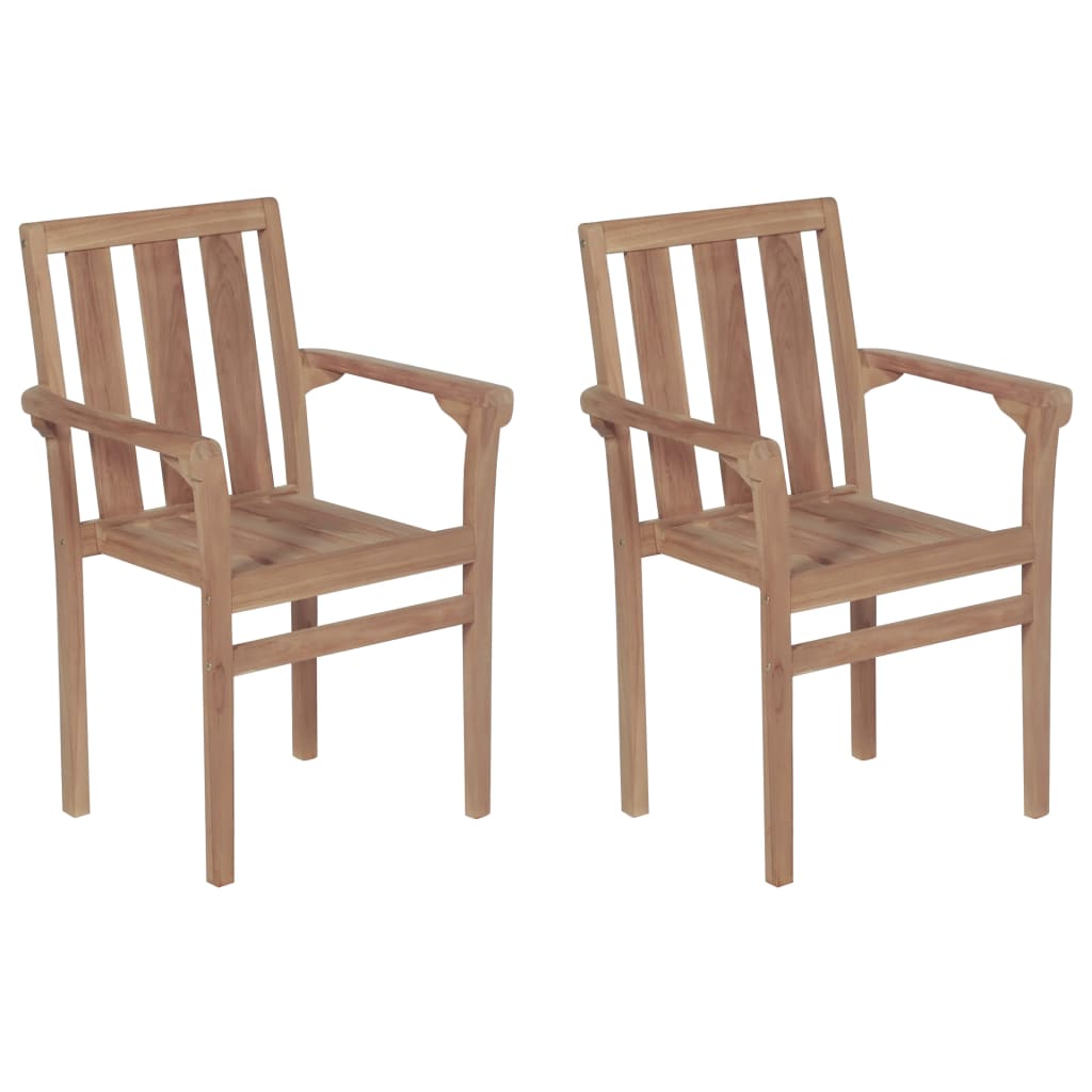 Tuinstoelen Stapelbaar Massief Teakhout 2