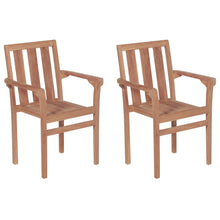 Tuinstoelen Stapelbaar Massief Teakhout 2