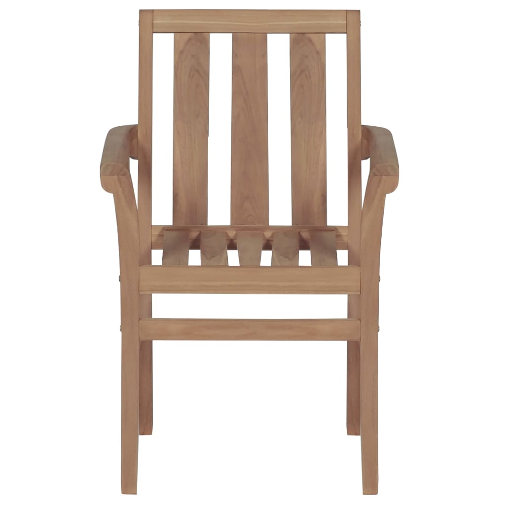 Tuinstoelen Stapelbaar Massief Teakhout 2
