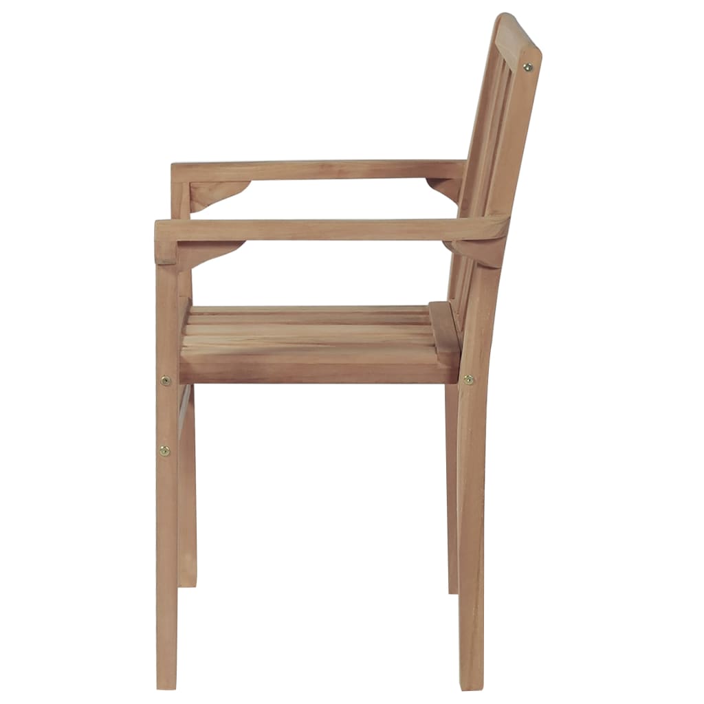 Tuinstoelen Stapelbaar Massief Teakhout 2