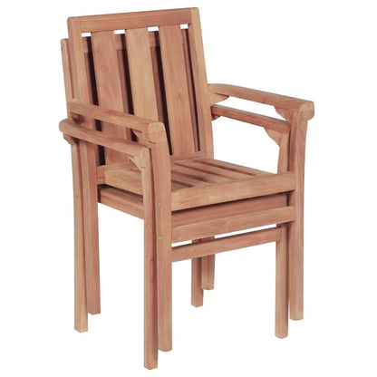 Tuinstoelen Stapelbaar Massief Teakhout 2