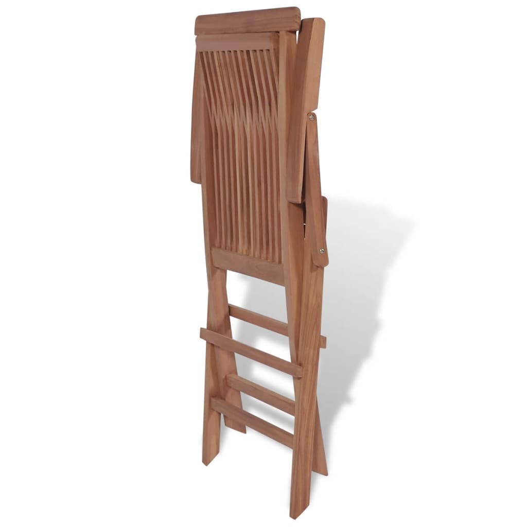 11-Delige Tuinset Met Klapstoelen Massief Teakhout