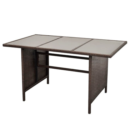 Loungeset Met Kussens Poly Rattan Bruin